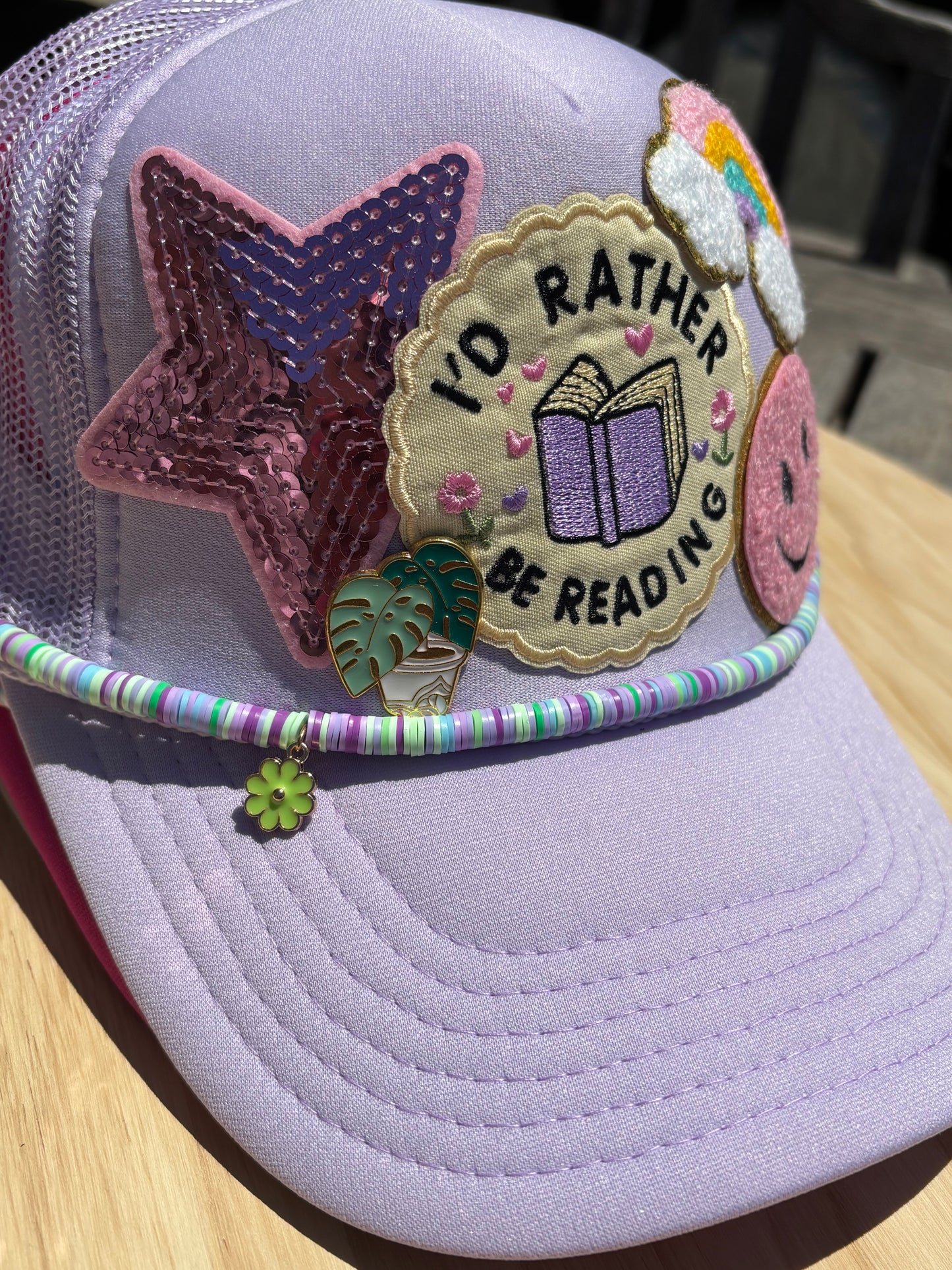 Bookish Trucker Hat- I’d rather be Reading